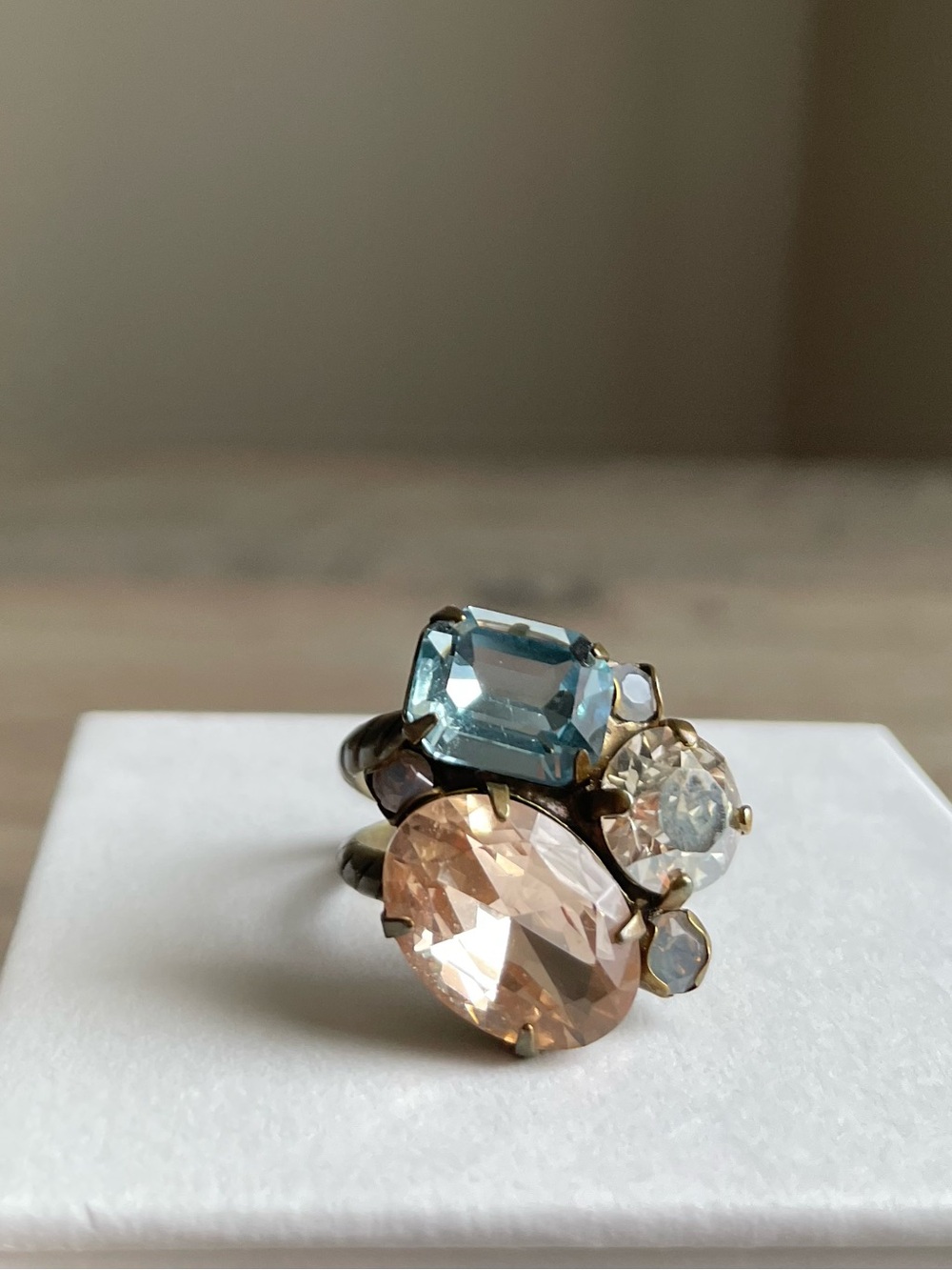 Sorrelli Multicolour Crystal Cluster Ring
